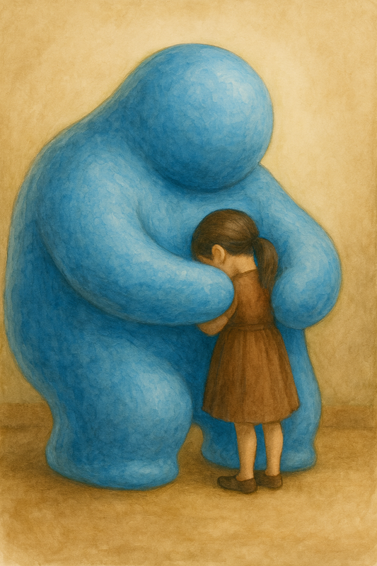 inner child allowing self love to embrace her