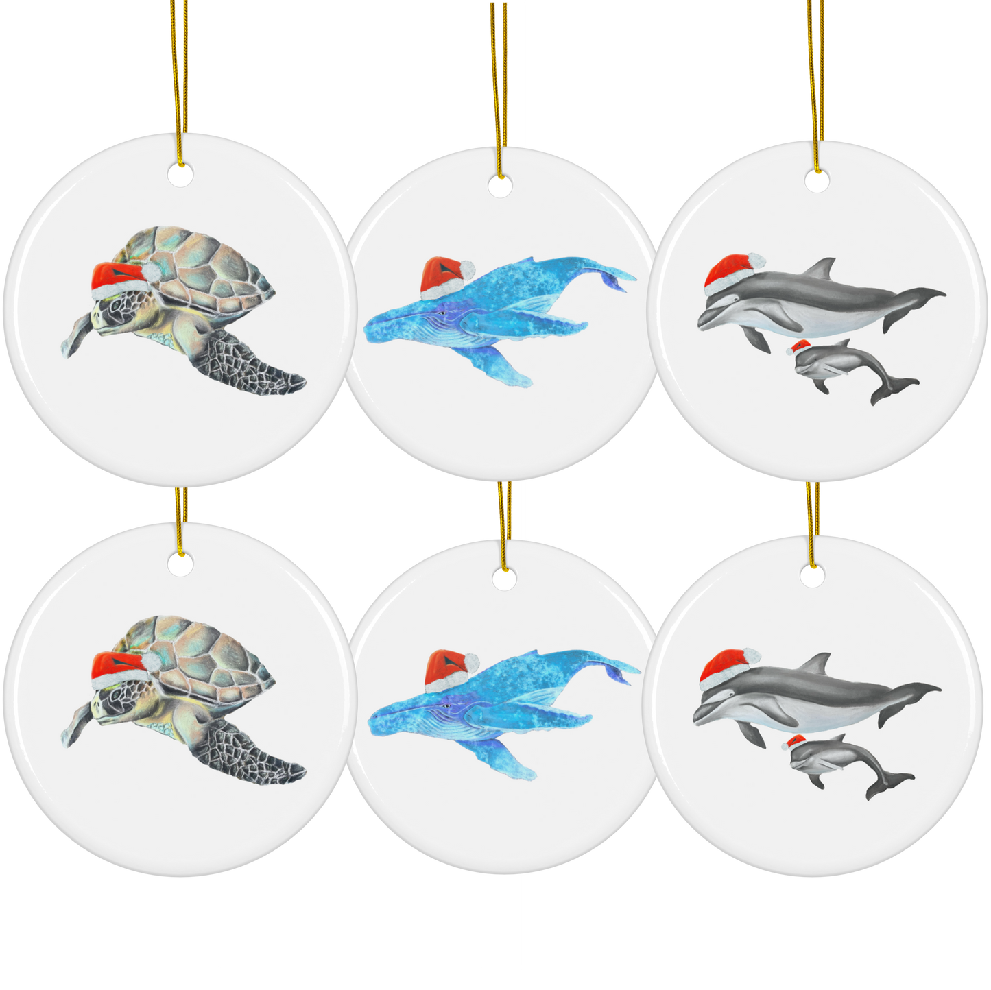 Maui Ocean Christmas Ornament Set – 6 Pack