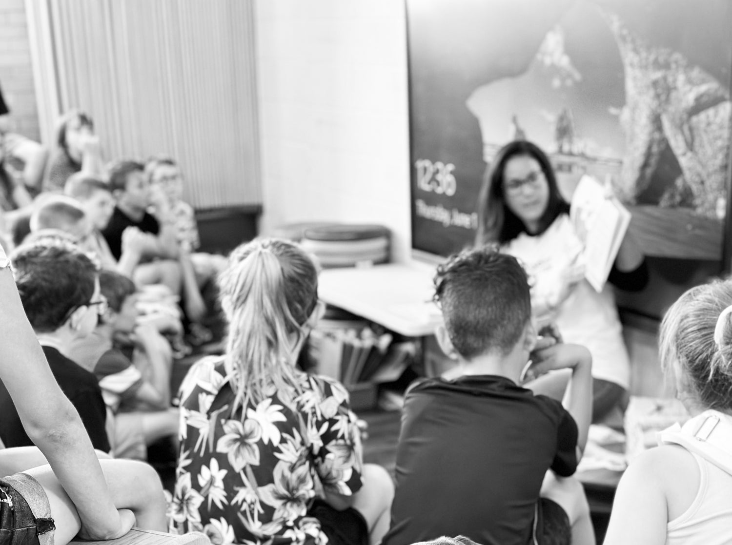 author trish MICHAEL reading her healing books to school kids