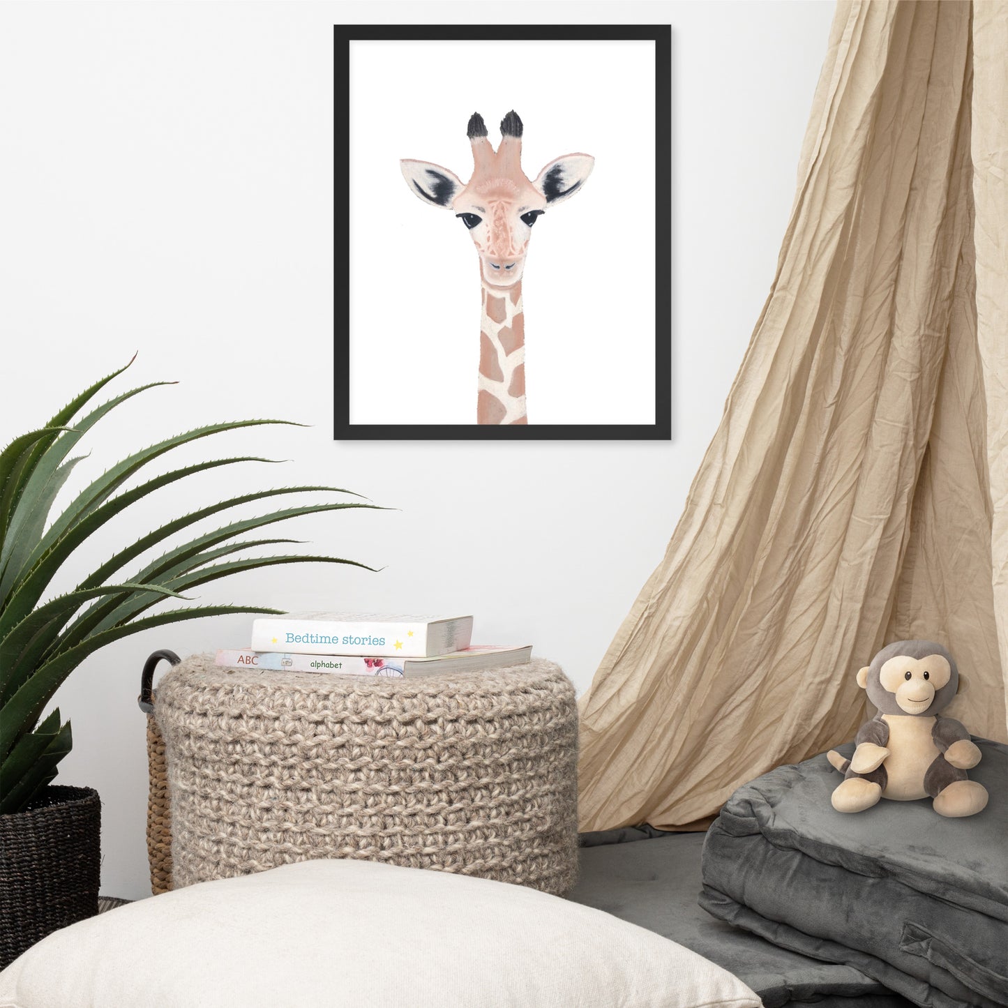 Baby Giraffe Framed poster
