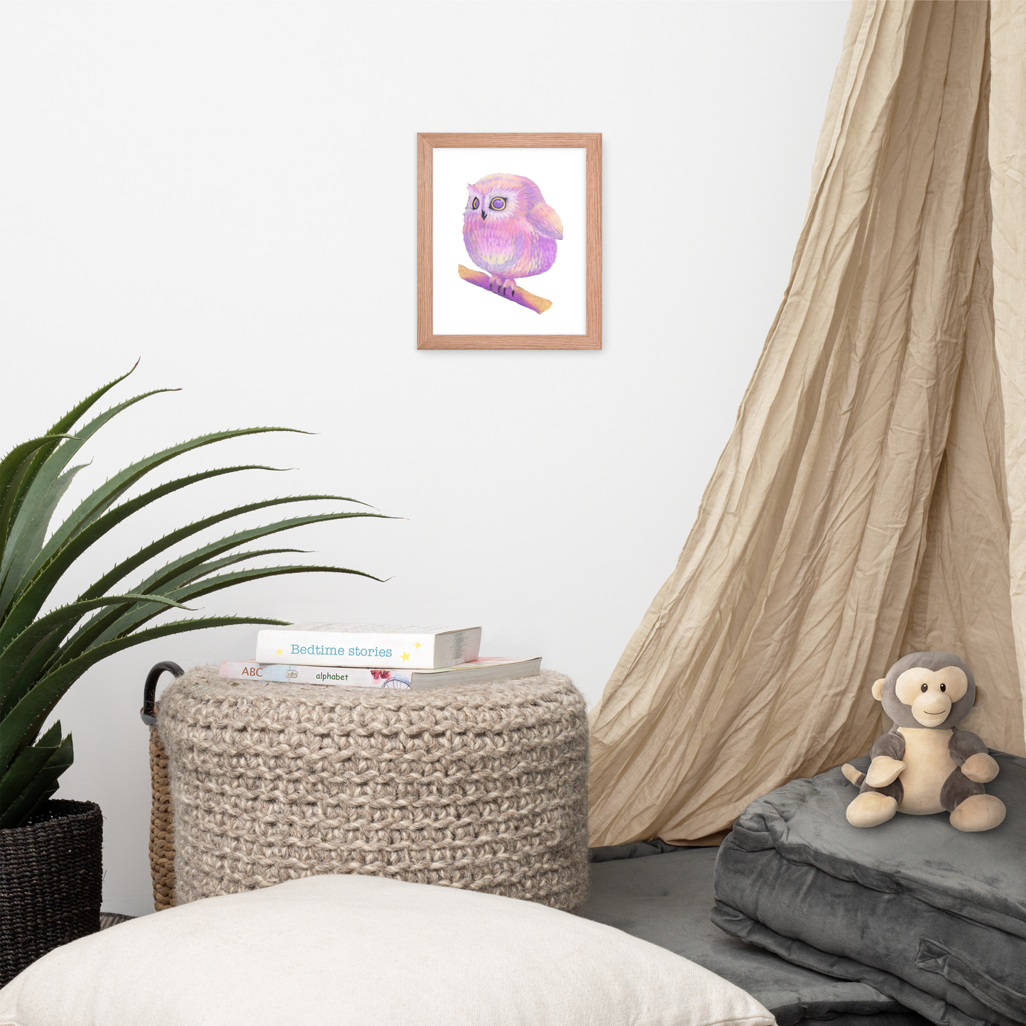 Baby Chonky Owl Framed Poster