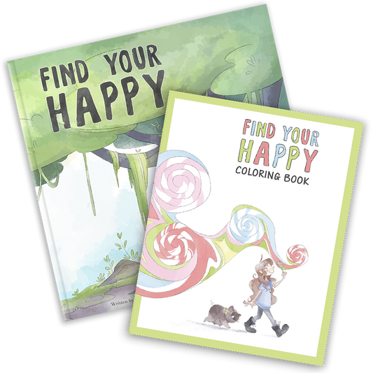 Happiness Books Bundle - Find Your Happy Book and Coloring Book