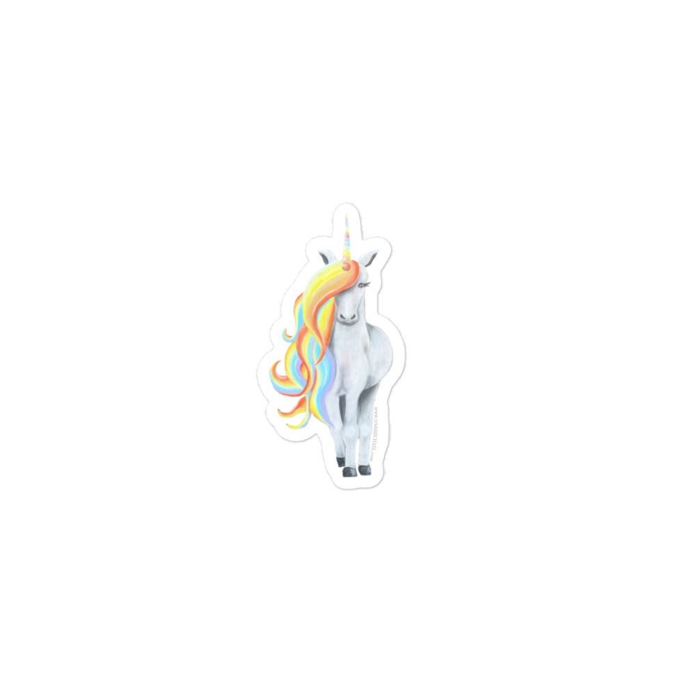 Rainbow Unicorn Bubble-free sticker