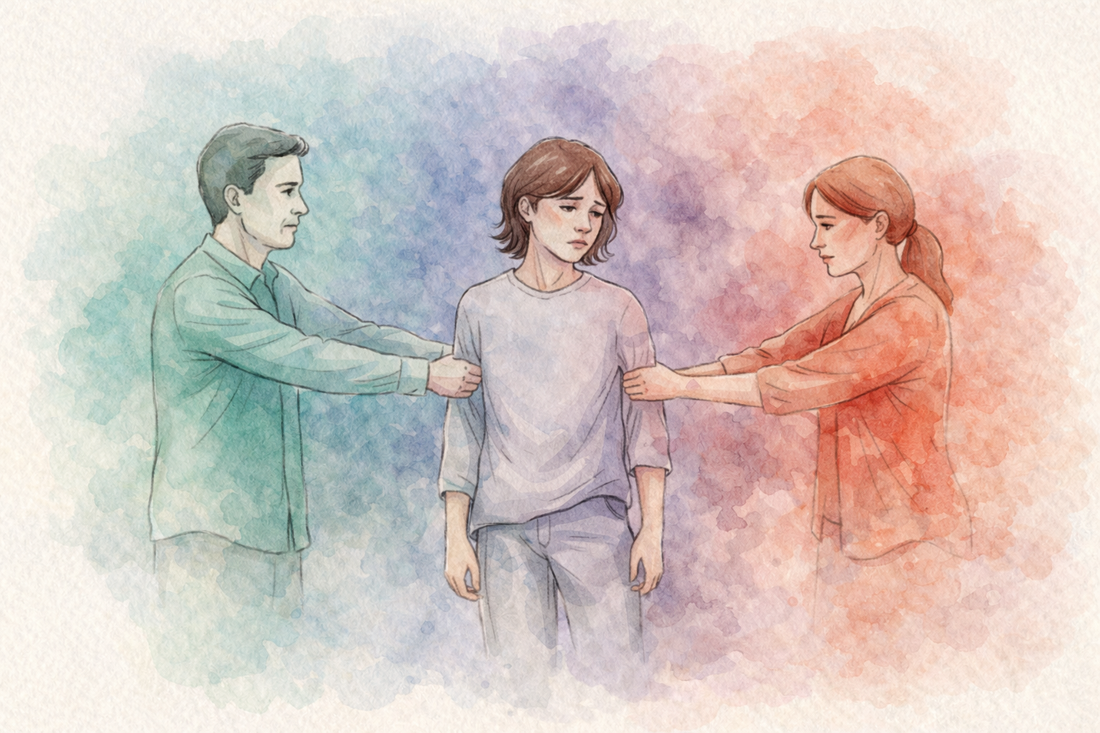 teen caught in parental alienation