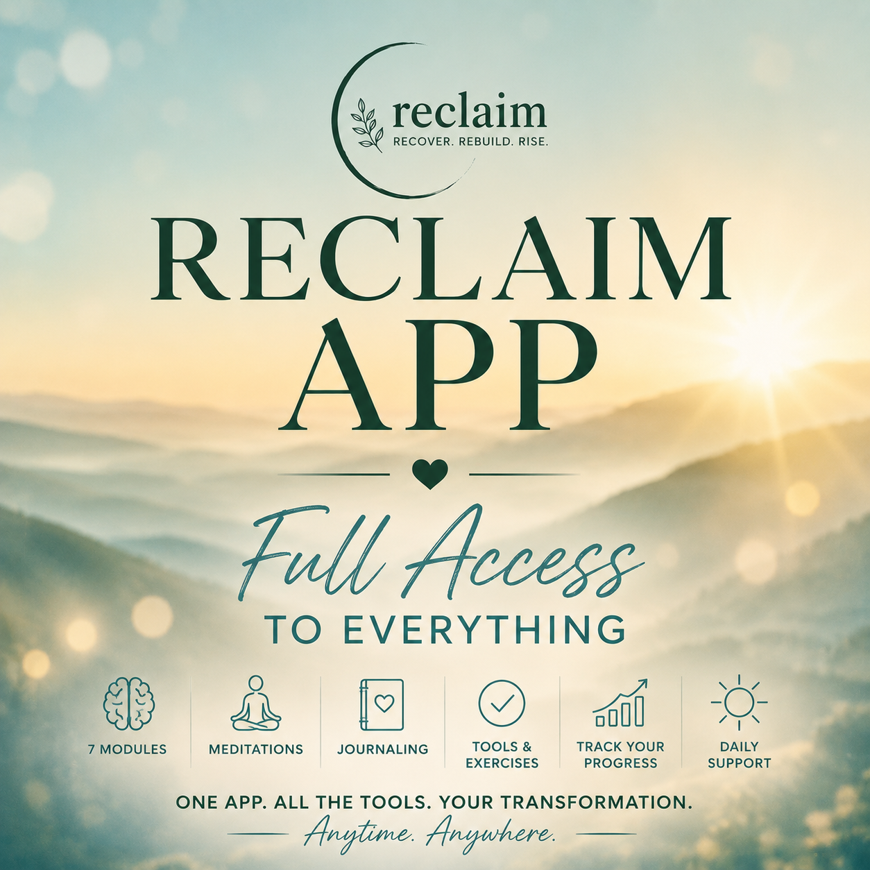 Reclaim™ The Complete App | Your Personalized Recovery & Life Rebuilding App