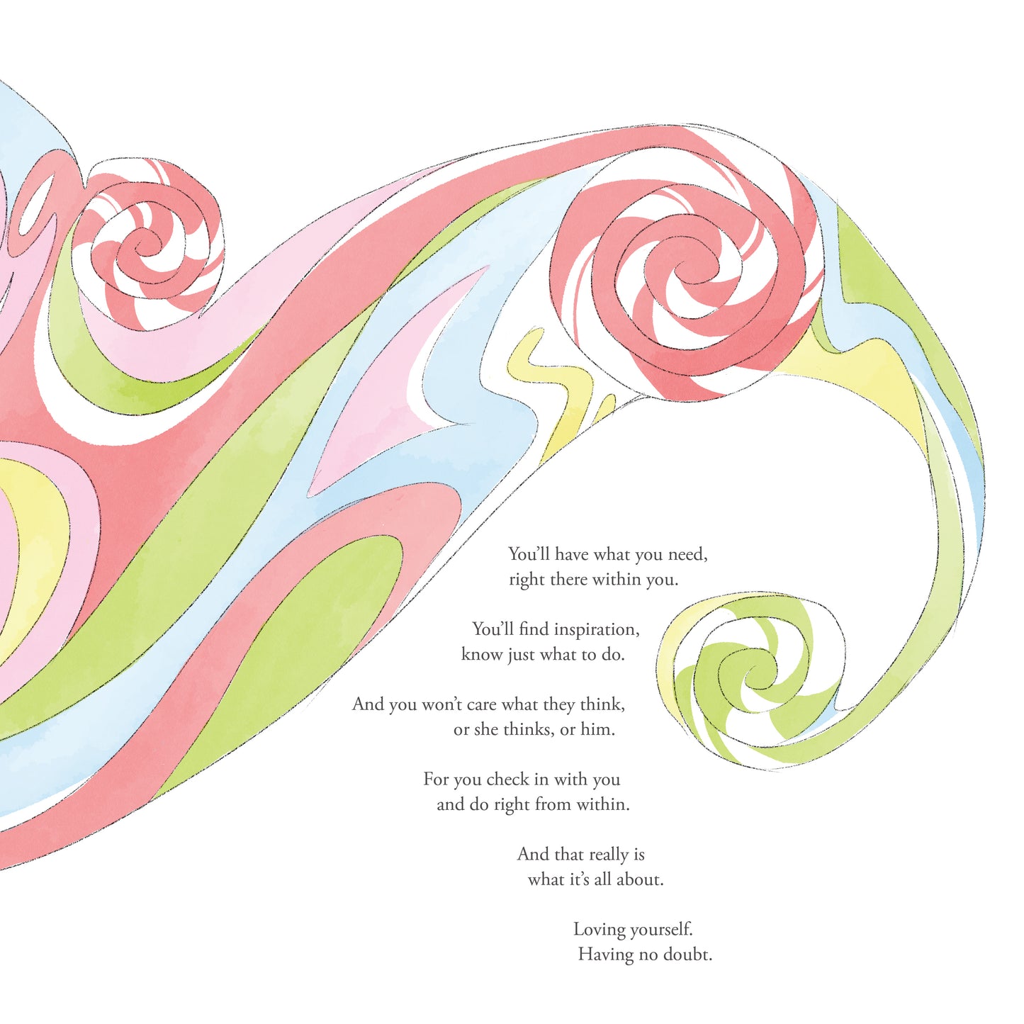colorful illustration from book about building self worth