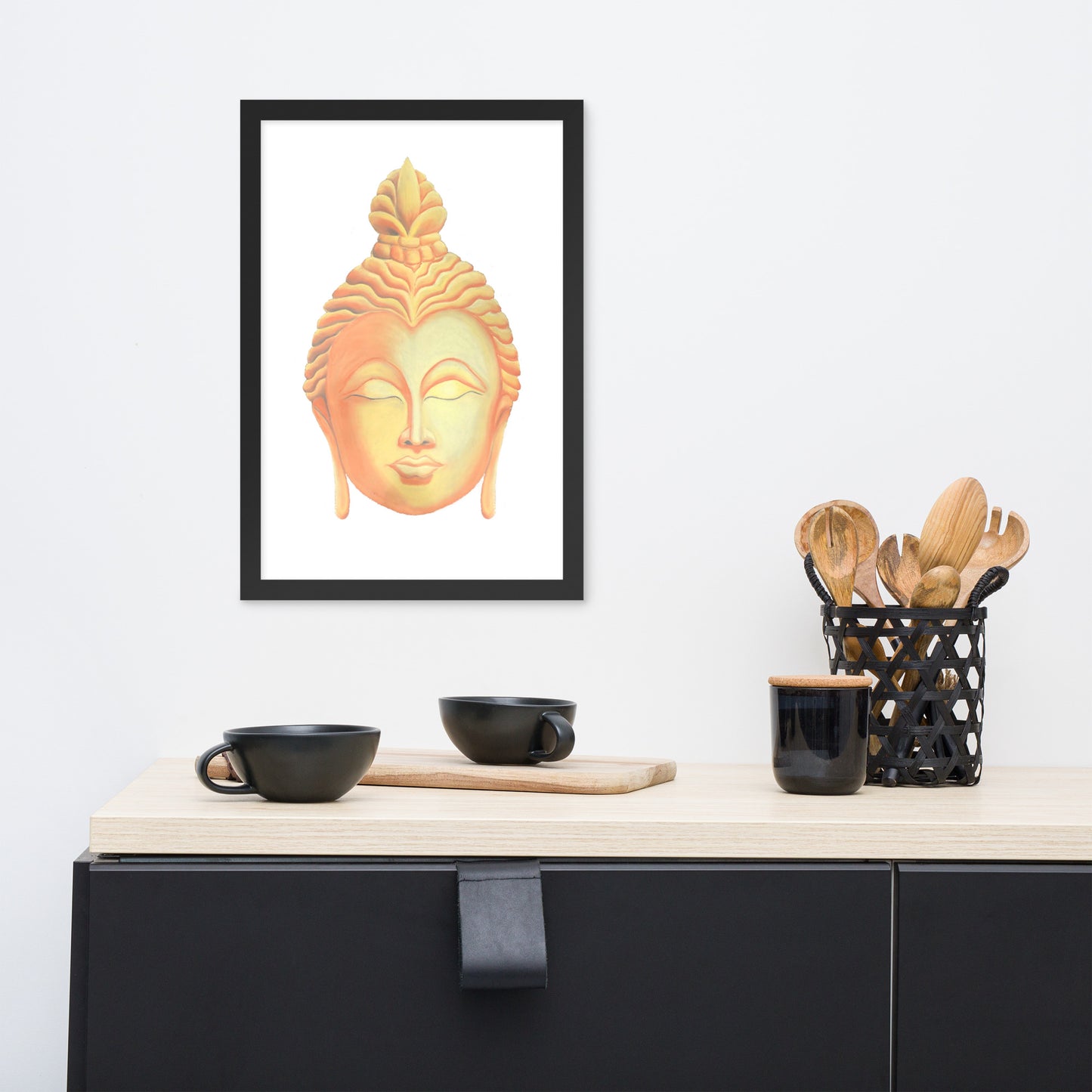 Golden Buddha Good Luck Framed poster