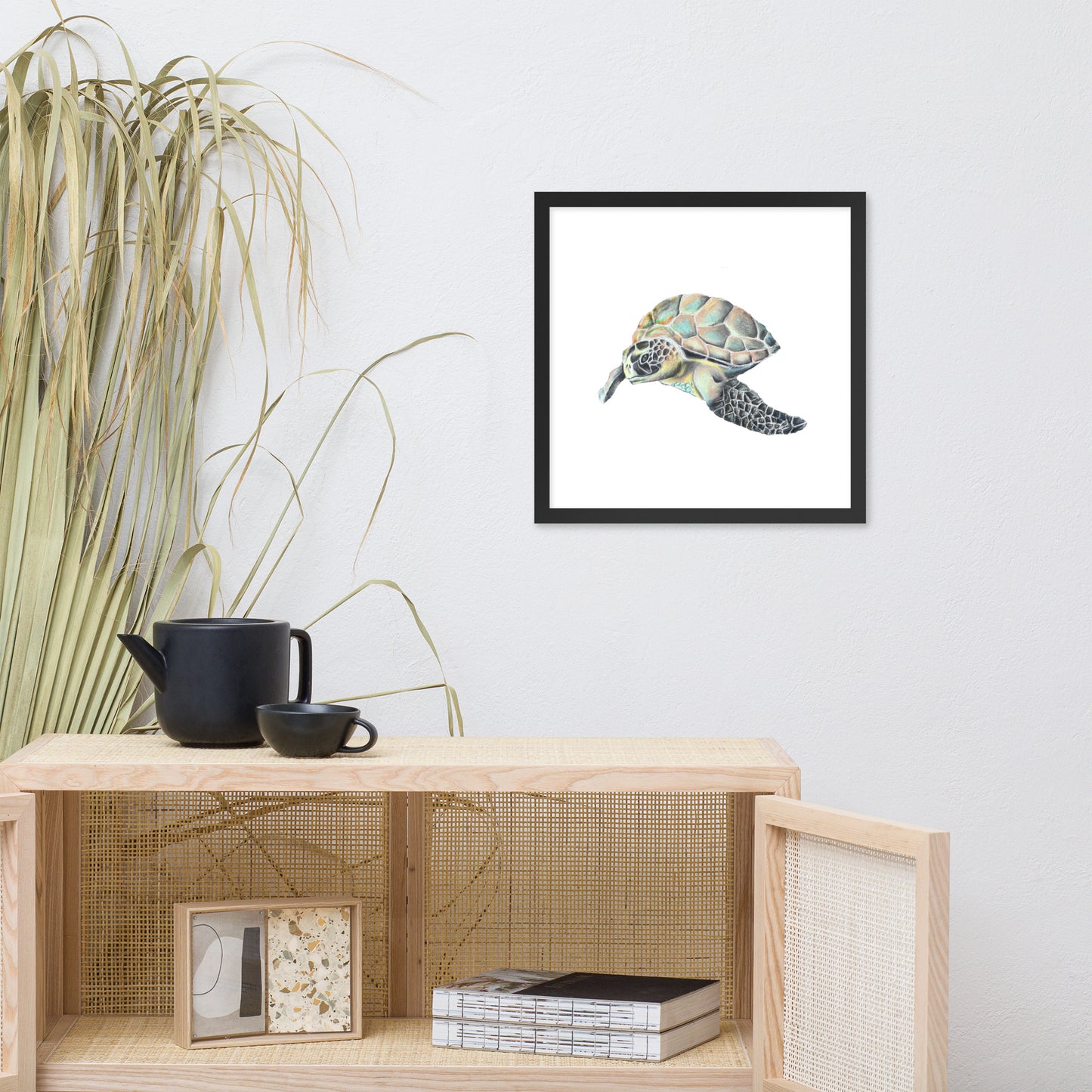 Hawaiian Sea Turtle Framed poster