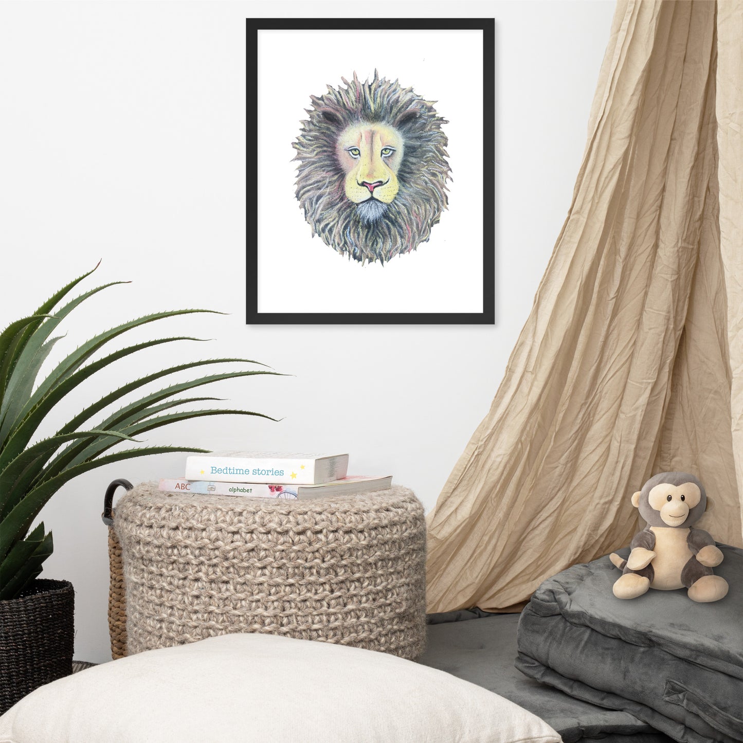 Noble Lion Framed poster