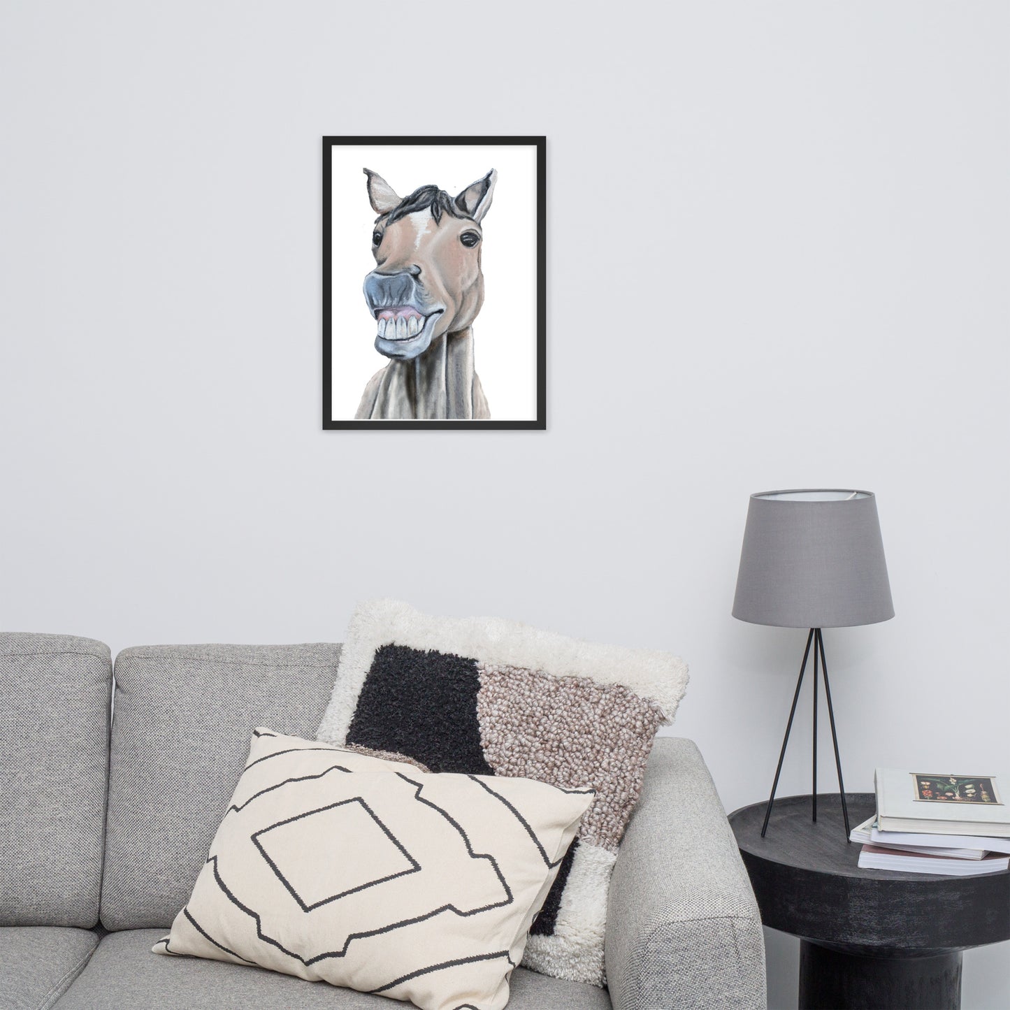 Manny the Smiling Horse Framed poster