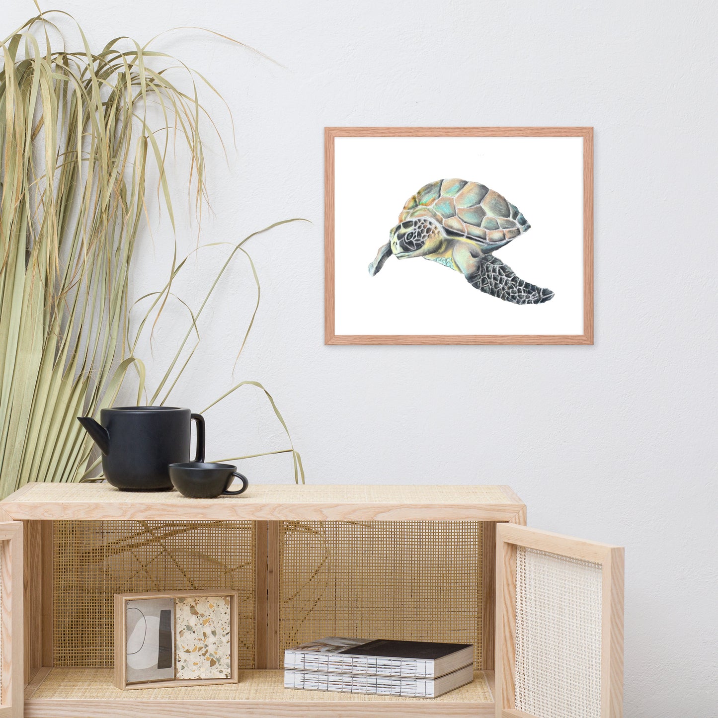 Hawaiian Sea Turtle Framed poster