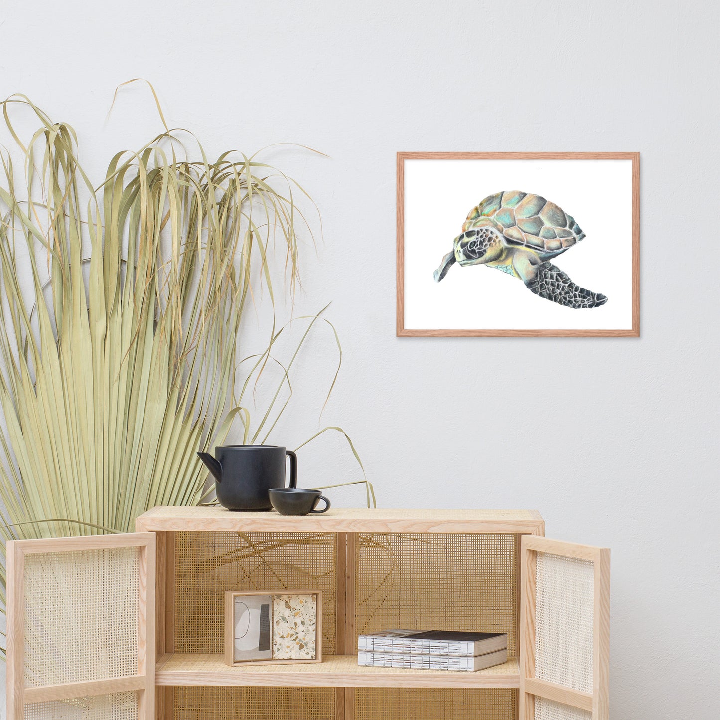 Hawaiian Sea Turtle Framed poster