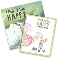 Find Your Happy picture book and calming coloring book for kids with anxiety