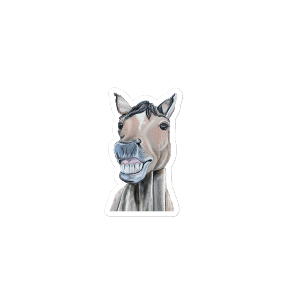 Manny the Smiling Horse Bubble-free sticker