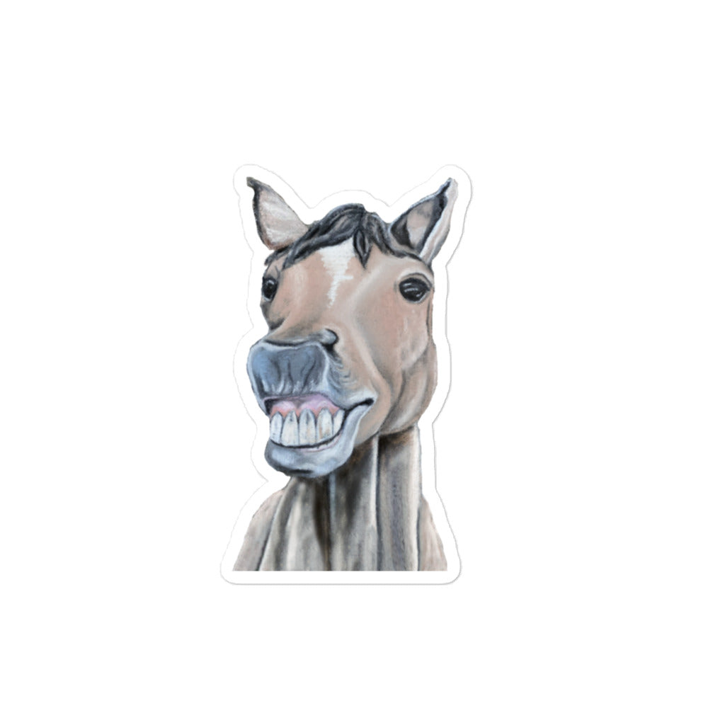 Manny the Smiling Horse Bubble-free sticker