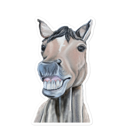 Manny the Smiling Horse Bubble-free sticker