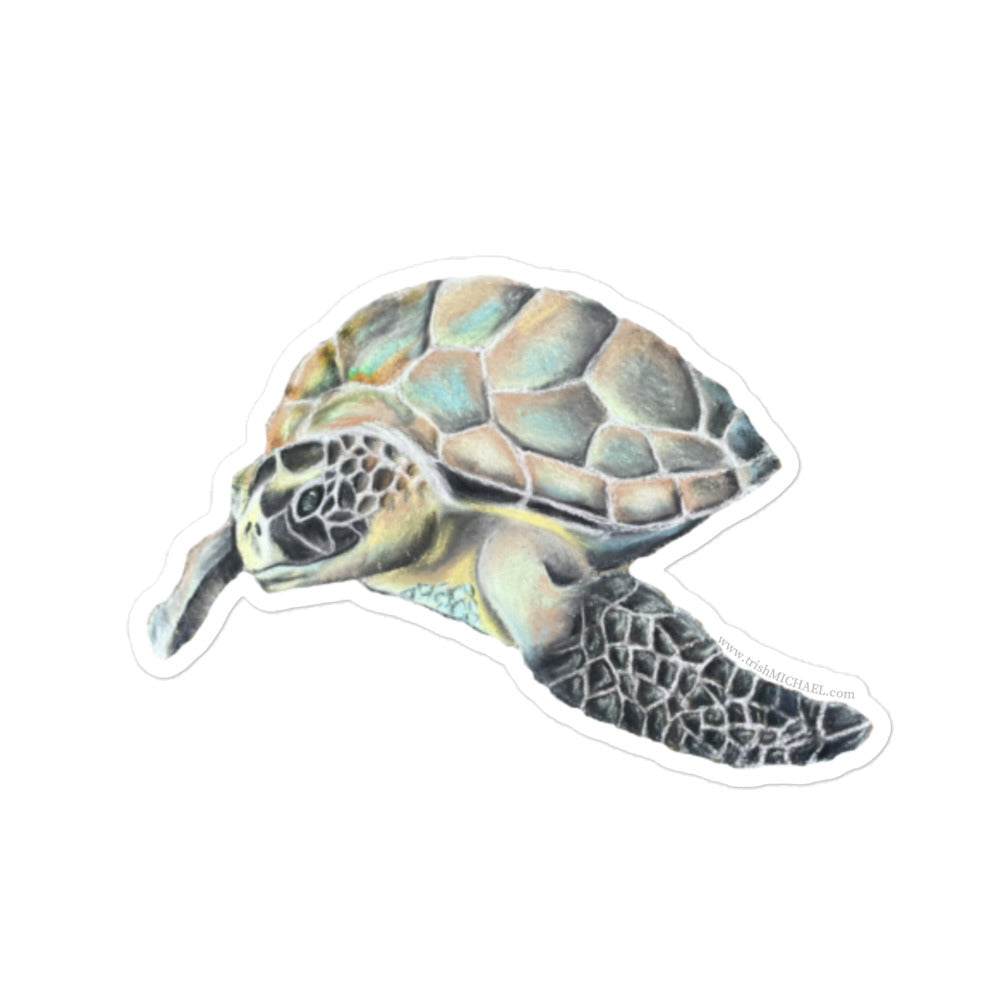 Hawaiin Sea Turtle Bubble-free stickers