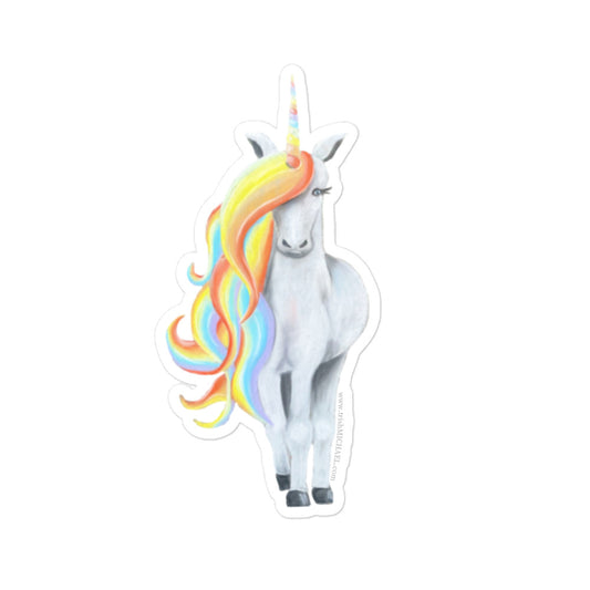 Rainbow Unicorn Bubble-free sticker