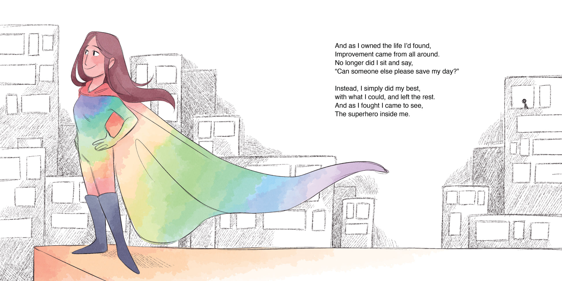 page from i feel super a book about being brave