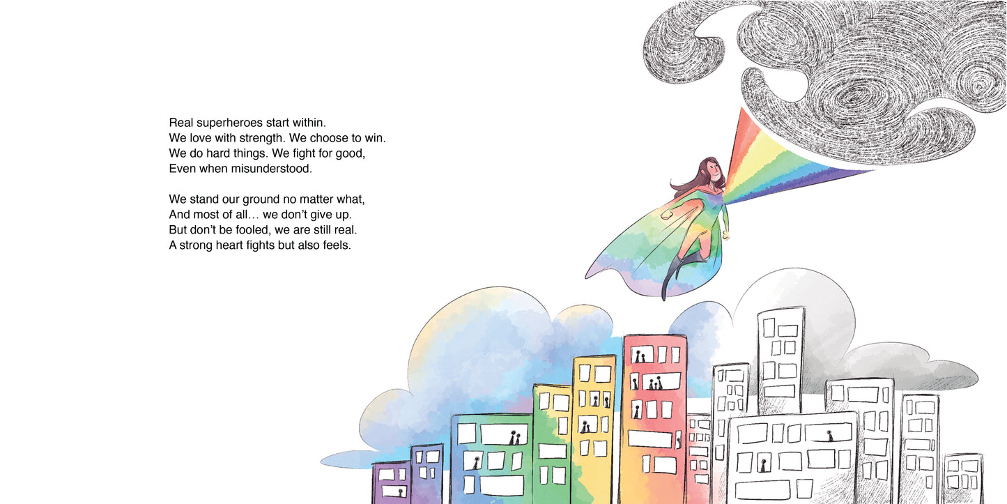 pages from empowering children's book i feel super
